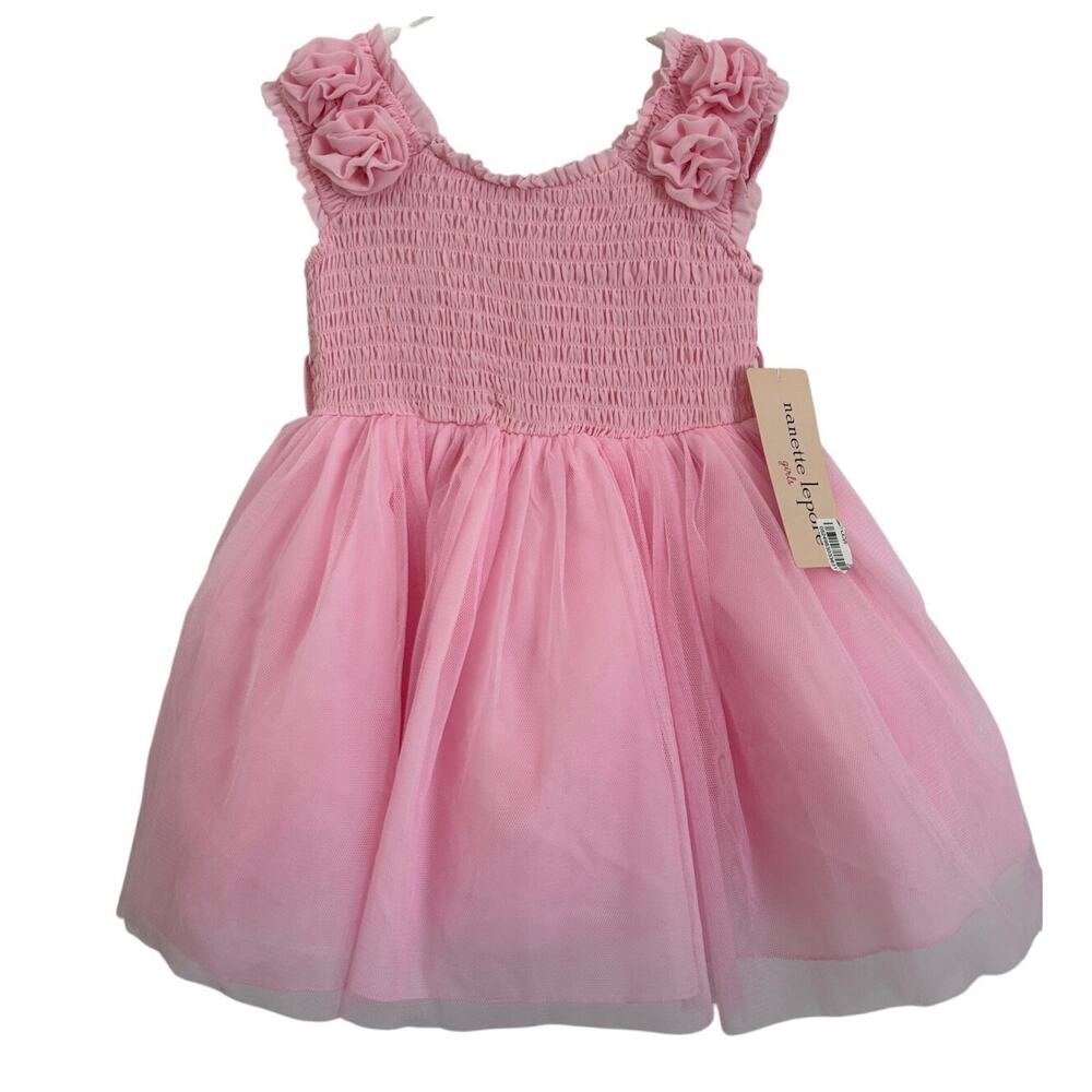 NANETTE LEPORE Pink Rose Tulle Dress - Size 18M NWT